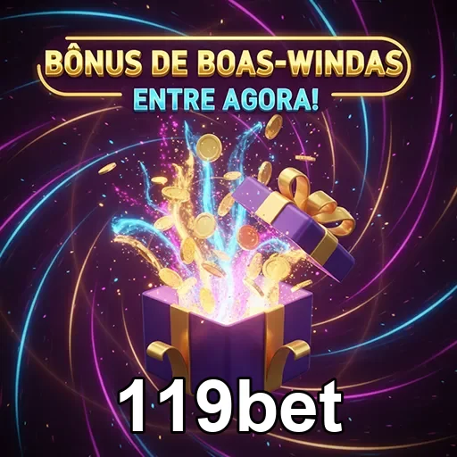 Imagem promocional do 119bet destacando o bônus 06 do site 119bet, com cores vibrantes e elementos de apostas esportivas