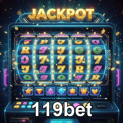 Imagem de slots do 119bet, site de apostas, mostrando máquinas de caça-níqueis e diversão online.