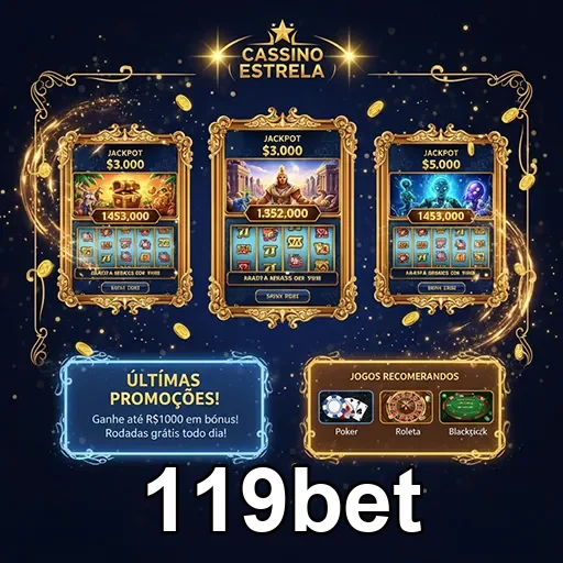 Página inicial do 119bet com destaque para apostas esportivas e cassino online